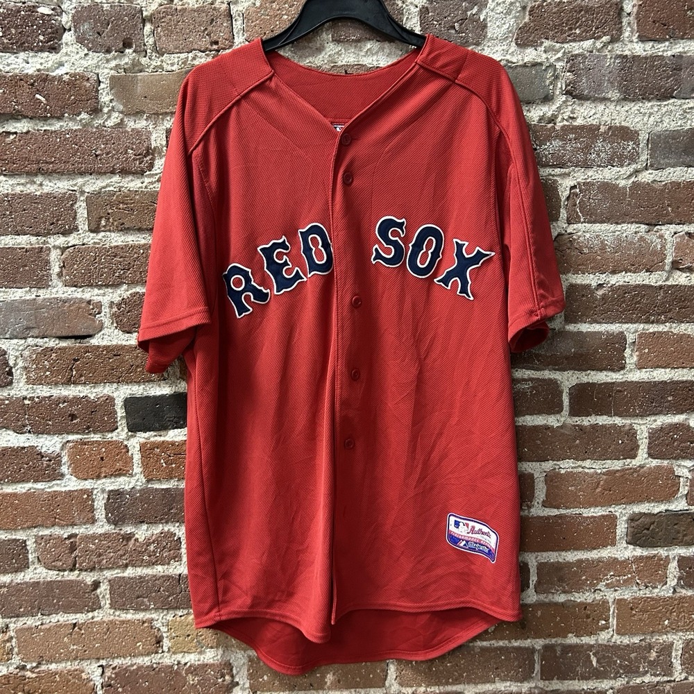 Vintage Boston Red Sox Majestic Jersey Red Alternate Blank Back Mens Large L Y2K